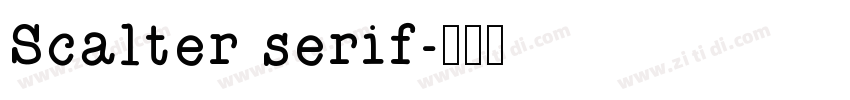 Scalter serif字体转换